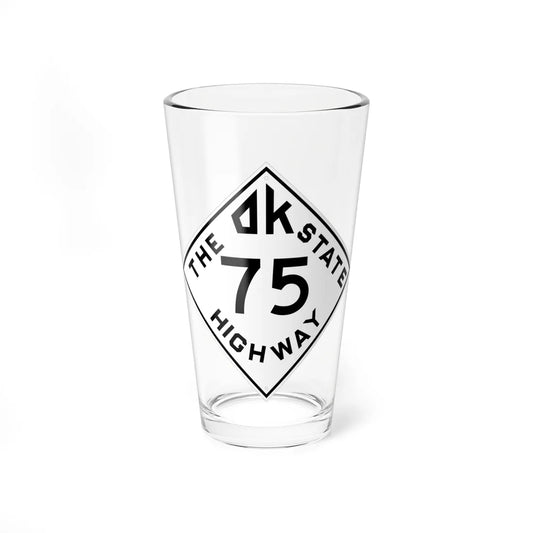 Oklahoma 75 1948 (Oklahoma) (Road Sign) Pint Glss 16oz 16oz - Go Mug Yourself