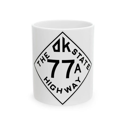 Oklahoma 77A 1948 (Oklahoma) (Road Sign) White Coffee Mug 11oz - Go Mug Yourself