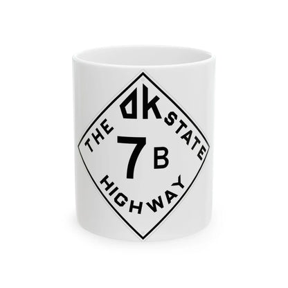 Oklahoma 7B 1948 (Oklahoma) (Road Sign) White Coffee Mug 11oz - Go Mug Yourself