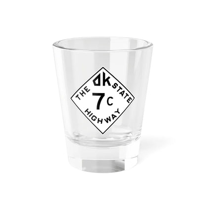 Oklahoma 7C 1948 (Oklahoma) (Road Sign) Shot Glass 1.5oz 1.5oz - Go Mug Yourself