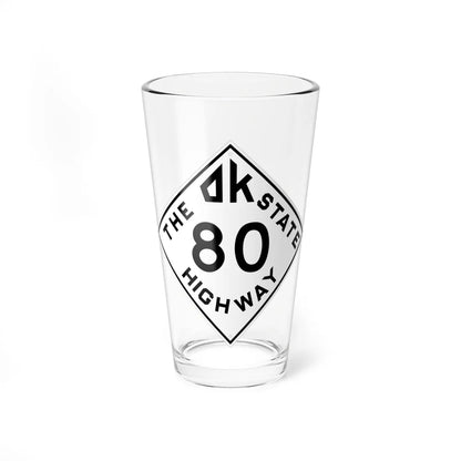 Oklahoma 80 1948 (Oklahoma) (Road Sign) Pint Glss 16oz 16oz - Go Mug Yourself