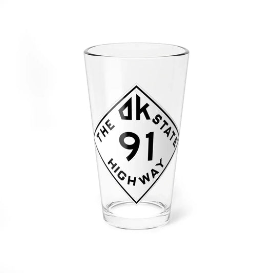 Oklahoma 91 1948 (Oklahoma) (Road Sign) Pint Glass 16oz 16oz - Go Mug Yourself