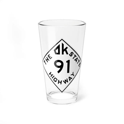 Oklahoma 91 1948 (Oklahoma) (Road Sign) Pint Glss 16oz 16oz - Go Mug Yourself