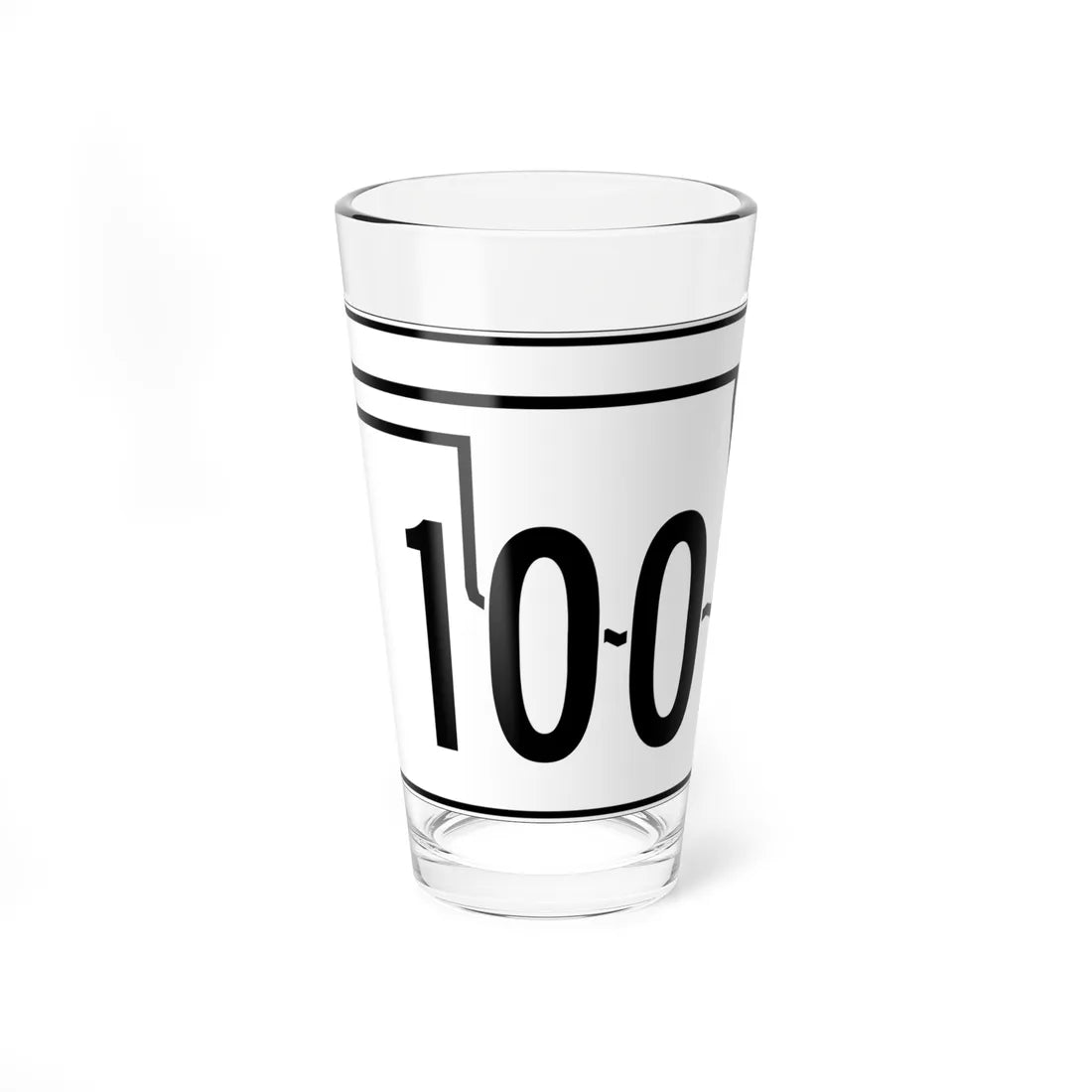 Oklahoma State Highway 100 (Oklahoma) (Road Sign) Pint Glss 16oz 16oz - Go Mug Yourself