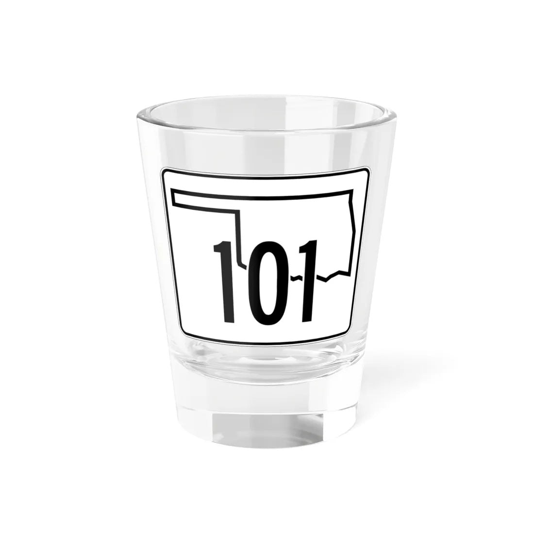 Oklahoma State Highway 101 (Oklahoma) (Road Sign) Shot Glass 1.5oz 1.5oz - Go Mug Yourself