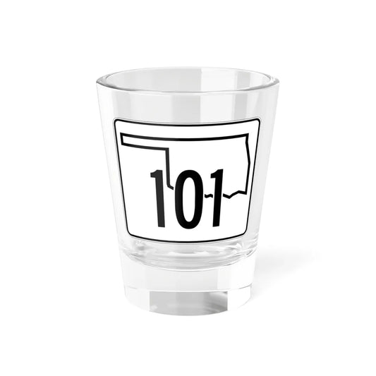 Oklahoma State Highway 101 (Oklahoma) (Road Sign) Shot Glass 1.5oz 1.5oz - Go Mug Yourself