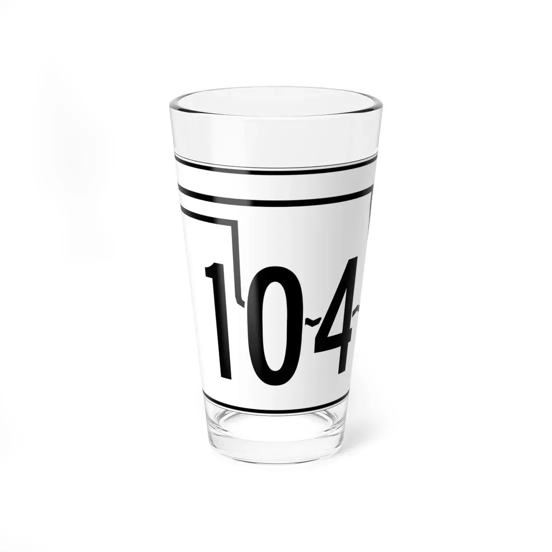 Oklahoma State Highway 104 (Oklahoma) (Road Sign) Pint Glass 16oz 16oz - Go Mug Yourself