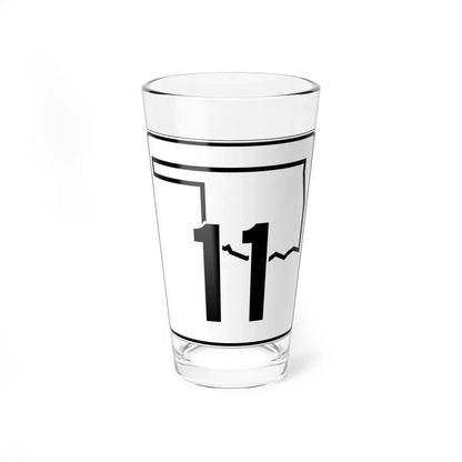 Oklahoma State Highway 11 (Oklahoma) (Road Sign) Pint Glass 16oz 16oz - Go Mug Yourself