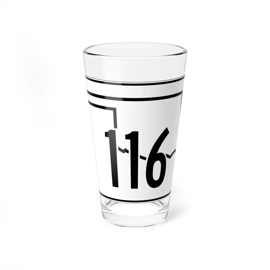 Oklahoma State Highway 116 (Oklahoma) (Road Sign) Pint Glass 16oz 16oz - Go Mug Yourself