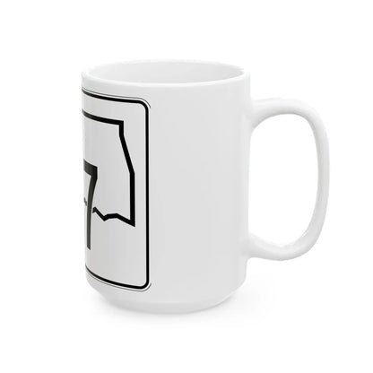 Oklahoma State Highway 117 (Oklahoma) (Road Sign) White Coffee Mug - Go Mug Yourself