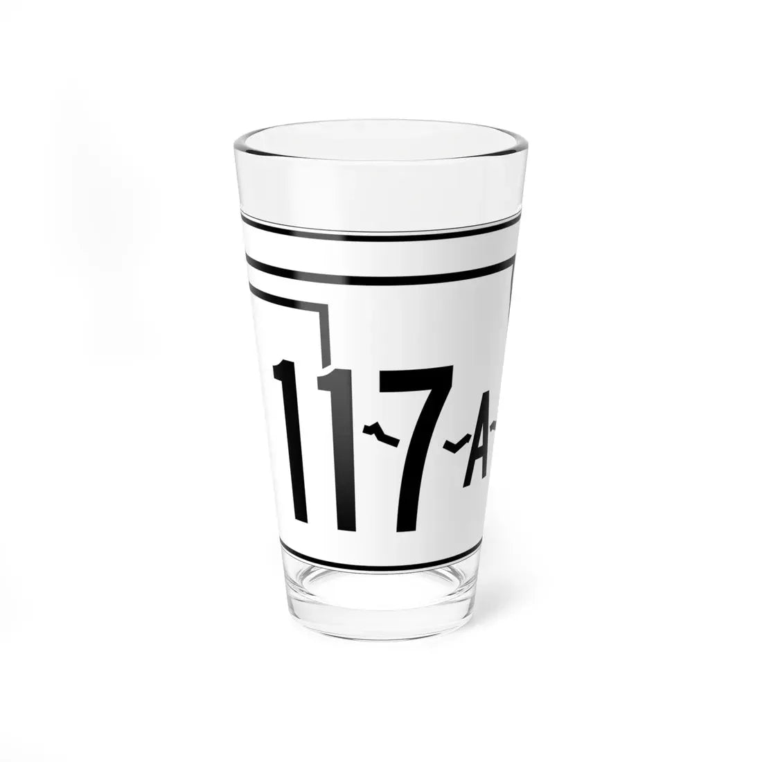 Oklahoma State Highway 117A (Oklahoma) (Road Sign) Pint Glass 16oz 16oz - Go Mug Yourself