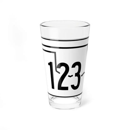 Oklahoma State Highway 123 (Oklahoma) (Road Sign) Pint Glss 16oz 16oz - Go Mug Yourself