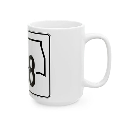 Oklahoma State Highway 128 (Oklahoma) (Road Sign) White Coffee Mug - Go Mug Yourself