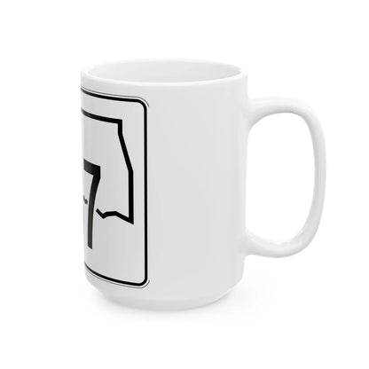 Oklahoma State Highway 137 (Oklahoma) (Road Sign) White Coffee Mug - Go Mug Yourself