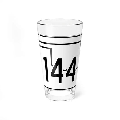 Oklahoma State Highway 144 (Oklahoma) (Road Sign) Pint Glass 16oz 16oz - Go Mug Yourself