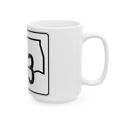 Oklahoma State Highway 153 (Oklahoma) (Road Sign) White Coffee Mug - Go Mug Yourself