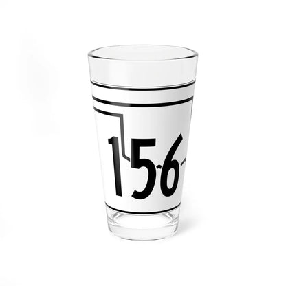 Oklahoma State Highway 156 (Oklahoma) (Road Sign) Pint Glass 16oz 16oz - Go Mug Yourself