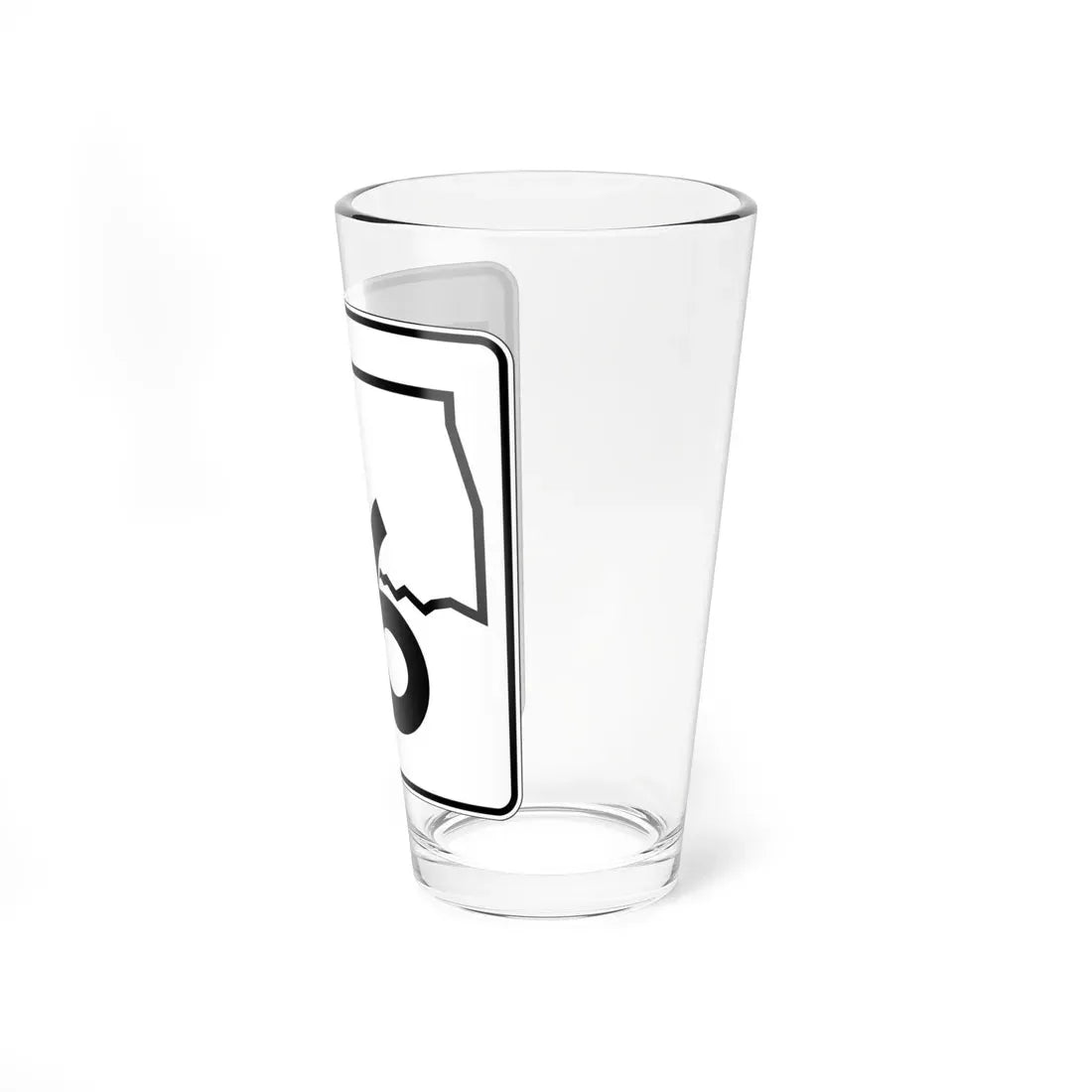 Oklahoma State Highway 16 (Oklahoma) (Road Sign) Pint Glass 16oz - Go Mug Yourself