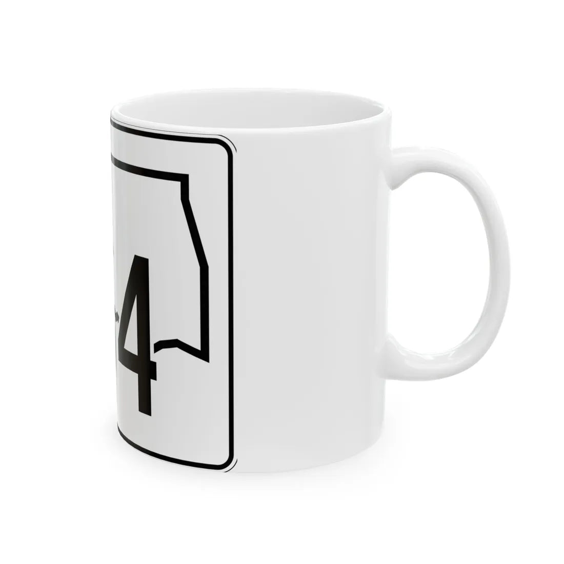 Oklahoma State Highway 164 (Oklahoma) (Road Sign) White Coffee Mug - Go Mug Yourself