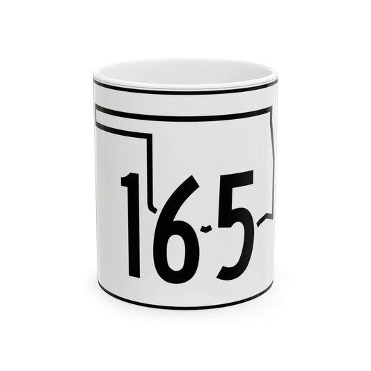 Oklahoma State Highway 165 (Oklahoma) (Road Sign) White Coffee Mug 11oz - Go Mug Yourself