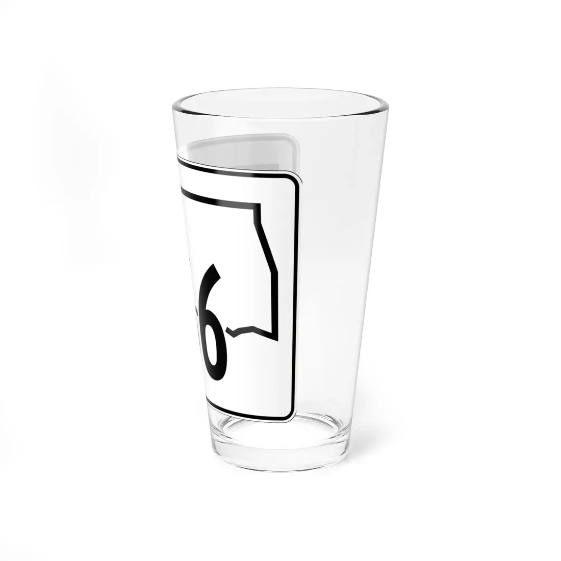 Oklahoma State Highway 166 (Oklahoma) (Road Sign) Pint Glass 16oz - Go Mug Yourself