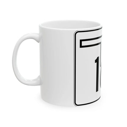Oklahoma State Highway 166 (Oklahoma) (Road Sign) White Coffee Mug - Go Mug Yourself
