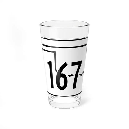 Oklahoma State Highway 167 (Oklahoma) (Road Sign) Pint Glss 16oz 16oz - Go Mug Yourself