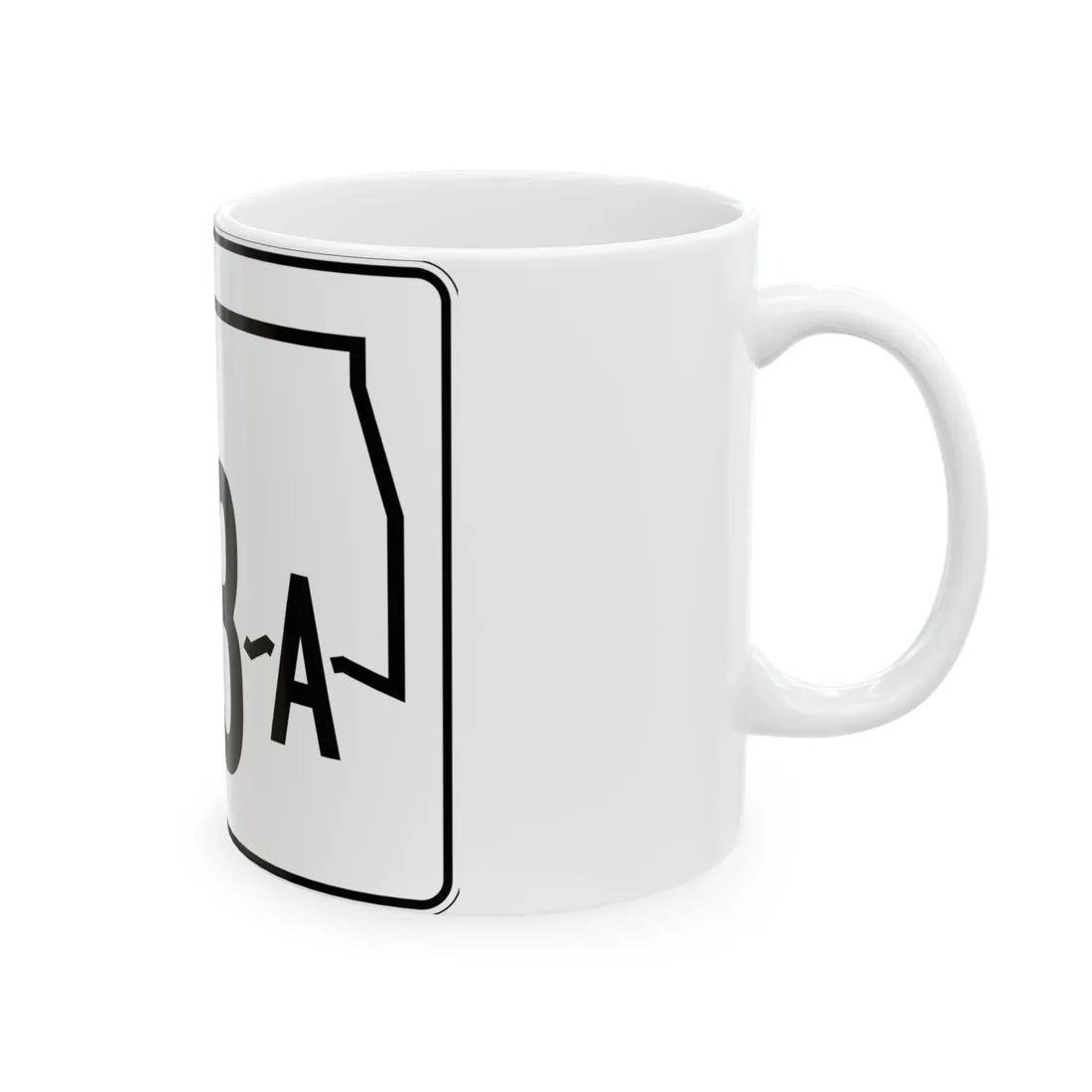 Oklahoma State Highway 183A (Oklahoma) (Road Sign) White Coffee Mug - Go Mug Yourself