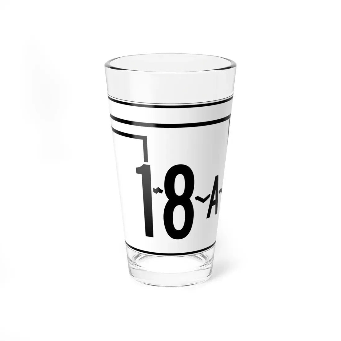 Oklahoma State Highway 18A (Oklahoma) (Road Sign) Pint Glass 16oz 16oz - Go Mug Yourself