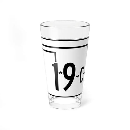 Oklahoma State Highway 19C (Oklahoma) (Road Sign) Pint Glass 16oz 16oz - Go Mug Yourself