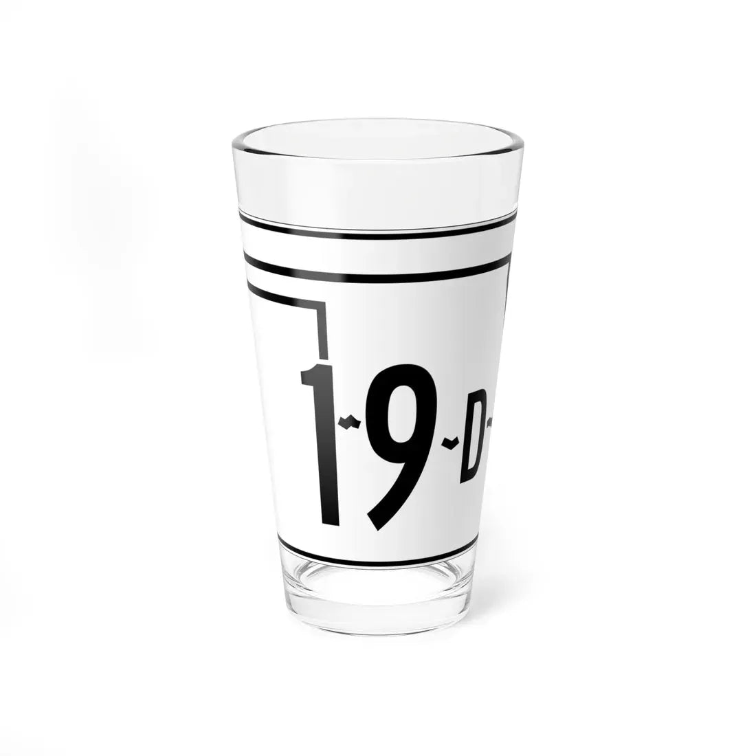 Oklahoma State Highway 19D (Oklahoma) (Road Sign) Pint Glass 16oz 16oz - Go Mug Yourself