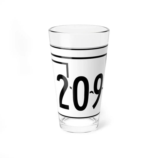 Oklahoma State Highway 209 (Oklahoma) (Road Sign) Pint Glass 16oz 16oz - Go Mug Yourself
