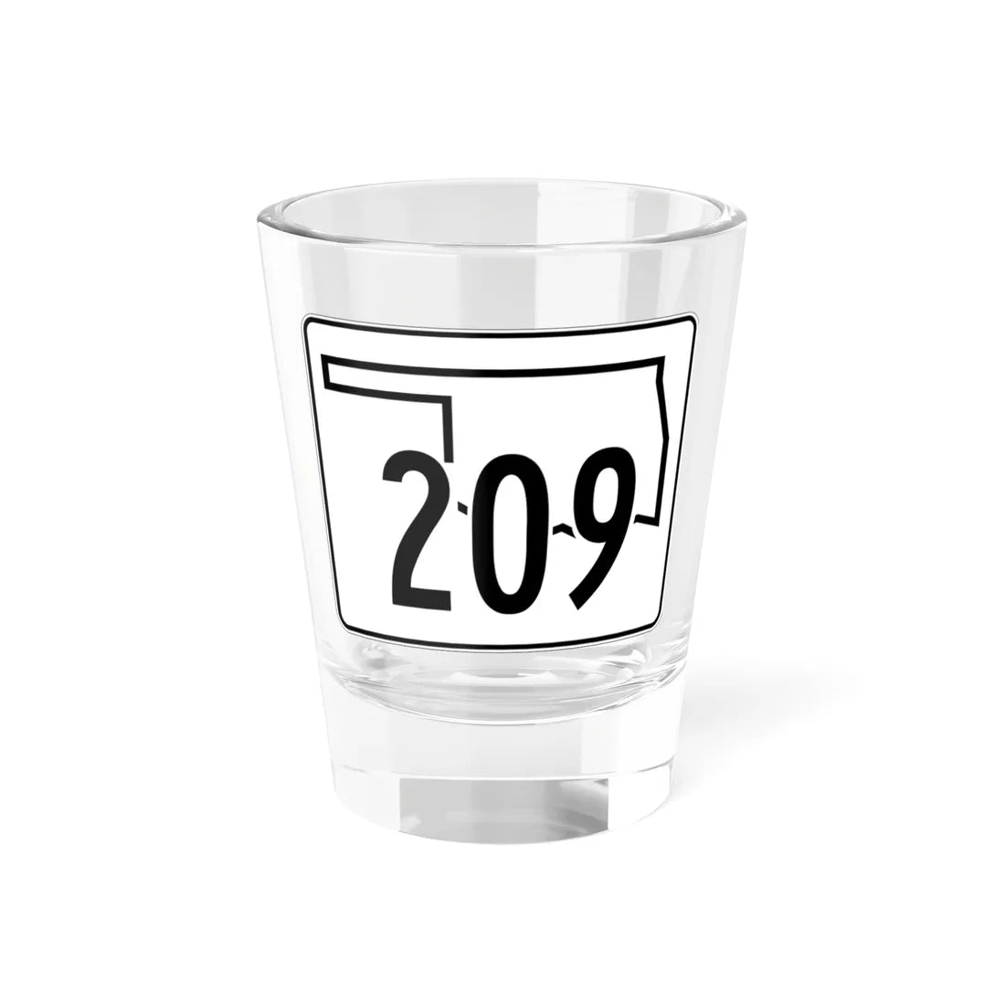 Oklahoma State Highway 209 (Oklahoma) (Road Sign) Shot Glass 1.5oz 1.5oz - Go Mug Yourself