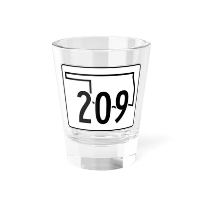 Oklahoma State Highway 209 (Oklahoma) (Road Sign) Shot Glass 1.5oz 1.5oz - Go Mug Yourself