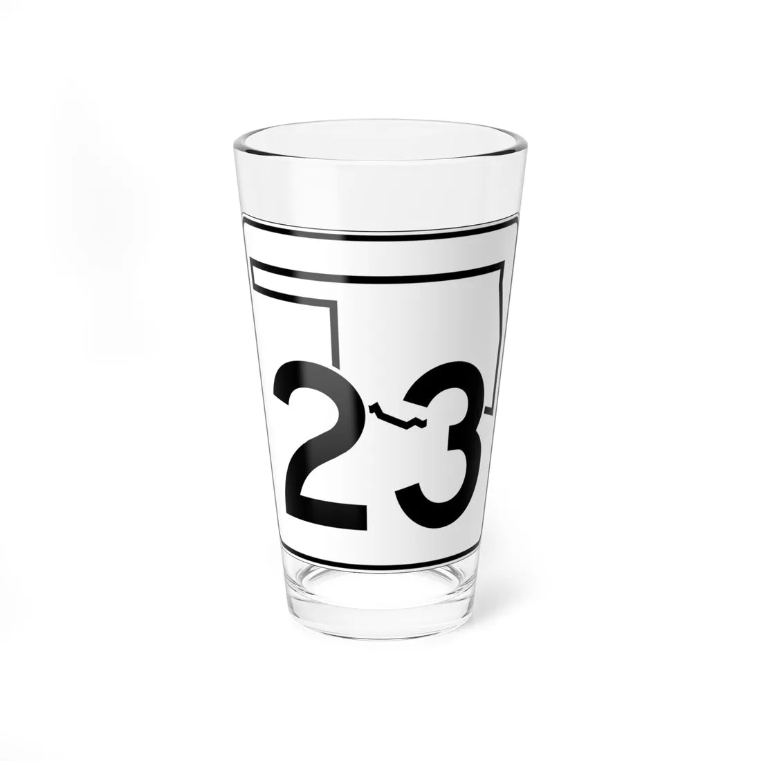 Oklahoma State Highway 23 (Oklahoma) (Road Sign) Pint Glss 16oz 16oz - Go Mug Yourself