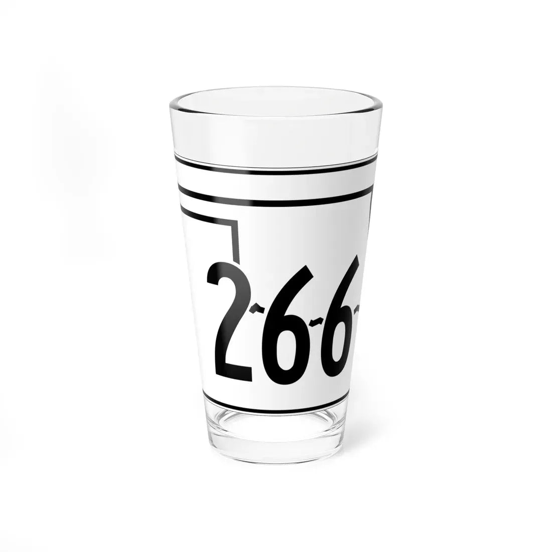 Oklahoma State Highway 266 (Oklahoma) (Road Sign) Pint Glass 16oz 16oz - Go Mug Yourself