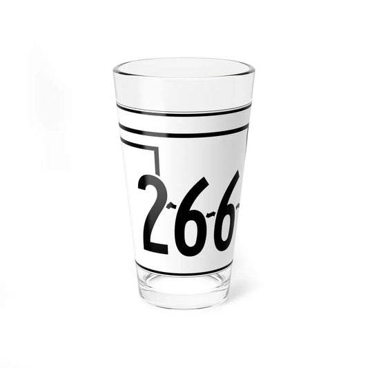 Oklahoma State Highway 266 (Oklahoma) (Road Sign) Pint Glass 16oz 16oz - Go Mug Yourself