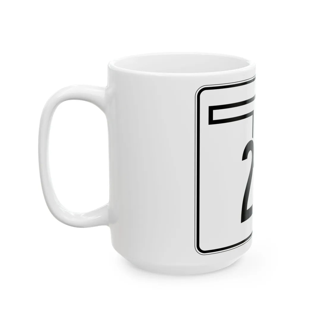 Oklahoma State Highway 266 (Oklahoma) (Road Sign) White Coffee Mug - Go Mug Yourself