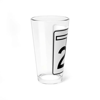 Oklahoma State Highway 27 (Oklahoma) (Road Sign) Pint Glass 16oz - Go Mug Yourself