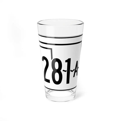 Oklahoma State Highway 281A (Oklahoma) (Road Sign) Pint Glss 16oz 16oz - Go Mug Yourself