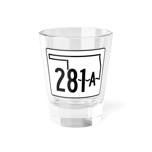 Oklahoma State Highway 281A (Oklahoma) (Road Sign) Shot Glass 1.5oz 1.5oz - Go Mug Yourself