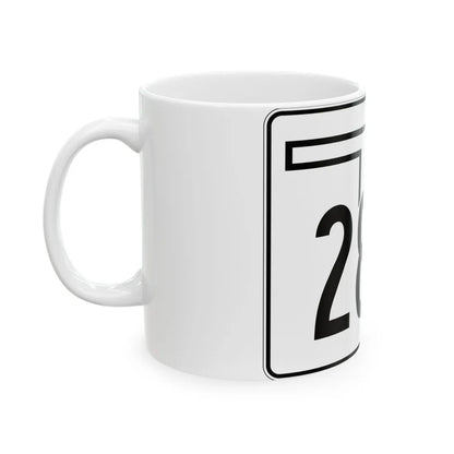 Oklahoma State Highway 281A (Oklahoma) (Road Sign) White Coffee Mug - Go Mug Yourself