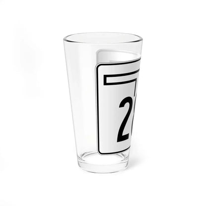 Oklahoma State Highway 28A (Oklahoma) (Road Sign) Pint Glass 16oz - Go Mug Yourself