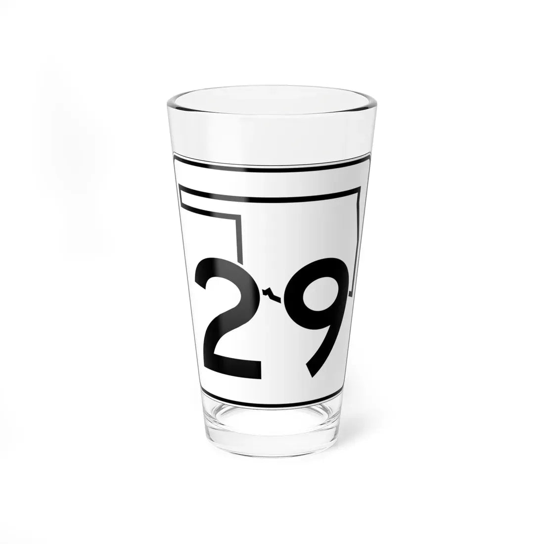 Oklahoma State Highway 29 (Oklahoma) (Road Sign) Pint Glass 16oz 16oz - Go Mug Yourself