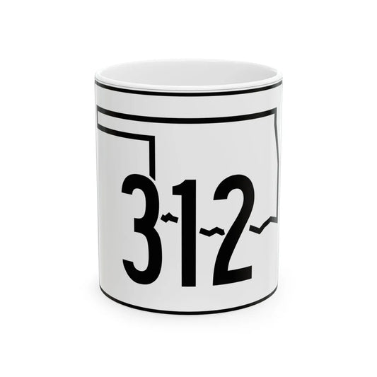 Oklahoma State Highway 312 (Oklahoma) (Road Sign) White Coffee Mug 11oz - Go Mug Yourself