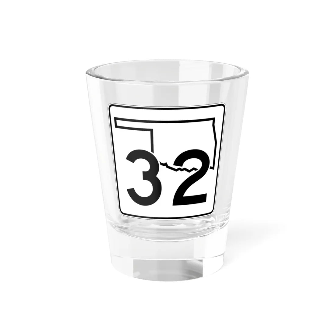 Oklahoma State Highway 32 (Oklahoma) (Road Sign) Shot Glass 1.5oz 1.5oz - Go Mug Yourself