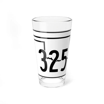 Oklahoma State Highway 325 (Oklahoma) (Road Sign) Pint Glass 16oz 16oz - Go Mug Yourself