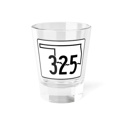 Oklahoma State Highway 325 (Oklahoma) (Road Sign) Shot Glass 1.5oz 1.5oz - Go Mug Yourself