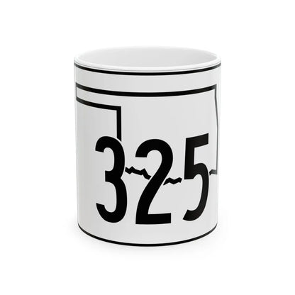 Oklahoma State Highway 325 (Oklahoma) (Road Sign) White Coffee Mug 11oz - Go Mug Yourself