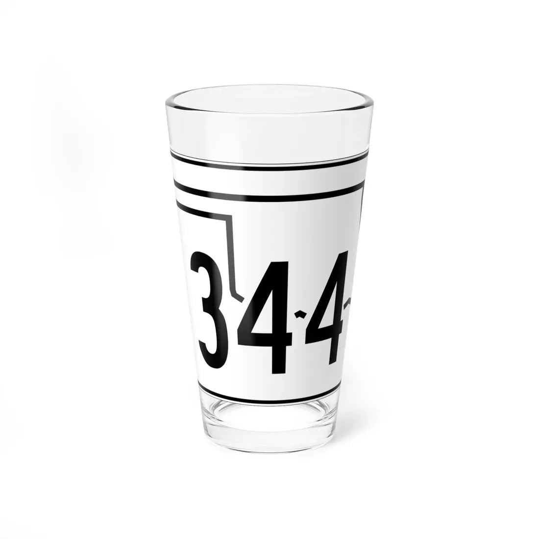 Oklahoma State Highway 344 (Oklahoma) (Road Sign) Pint Glass 16oz 16oz - Go Mug Yourself